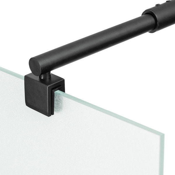 Изображение товара Душевая стенка Saniteco Walk-In SN-W6MB110 (110x200, матовое стекло, черный профиль)