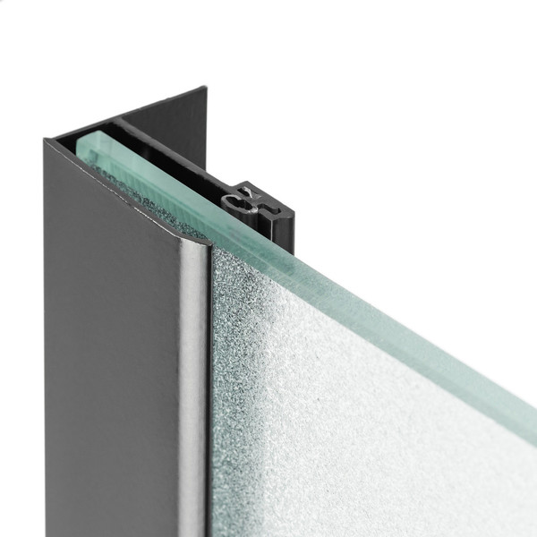 Изображение товара Душевая стенка Saniteco Walk-In SN-W6MB110 (110x200, матовое стекло, черный профиль)