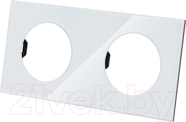 Изображение товара Рамка для выключателей и розеток TDM Байкал / SQ1819-0003 (хрустально-белый)