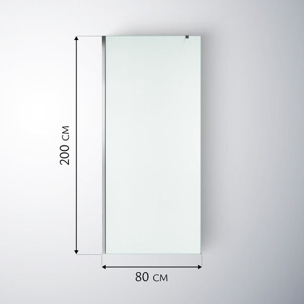 Изображение товара Душевая стенка Saniteco Walk-In SN-W6MC80 (80x200, матовое стекло, хромированный профиль)