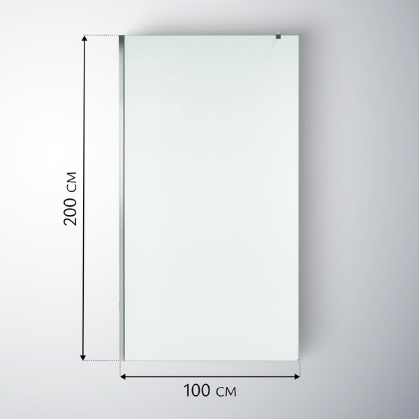 Изображение товара Душевая стенка Saniteco Walk-In SN-W6MC100 (100x200, матовое стекло, хромированный профиль)