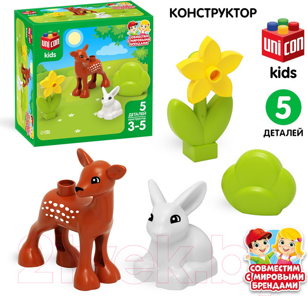 Изображение товара Конструктор Unicon Олененок и зайка / 9468374