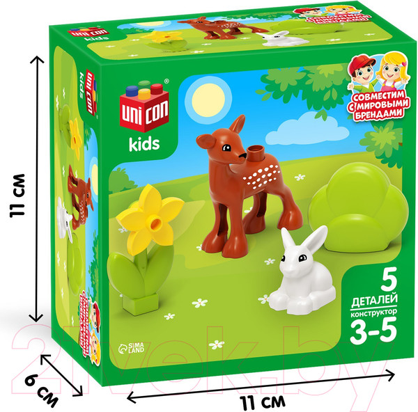 Изображение товара Конструктор Unicon Олененок и зайка / 9468374