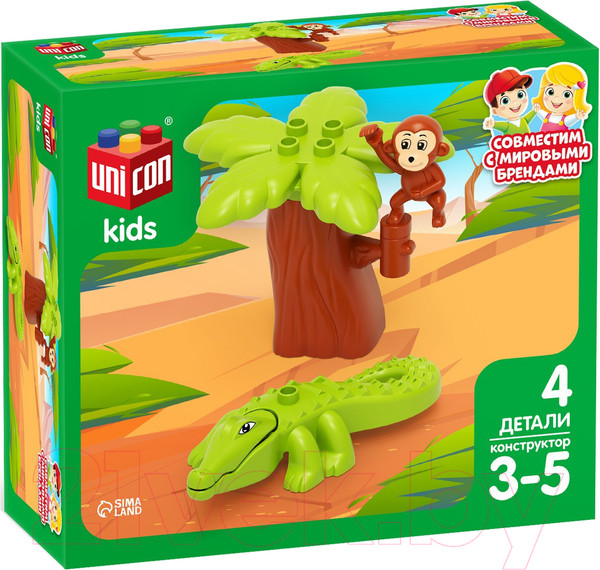 Изображение товара Конструктор Unicon Обезьяна и крокодил / 9468375