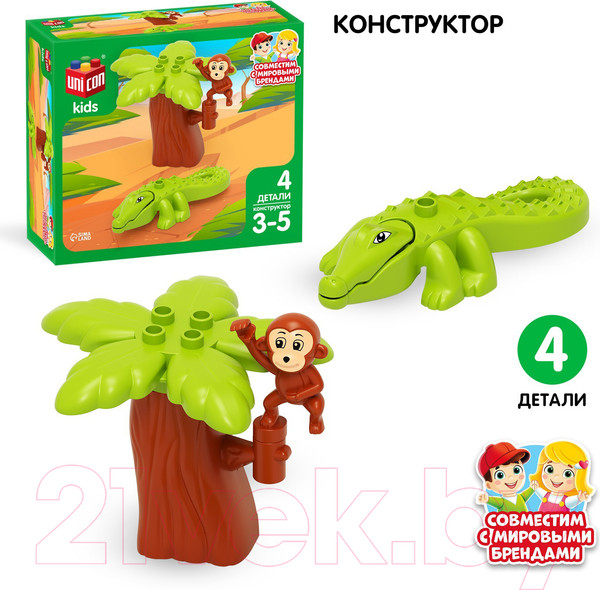 Изображение товара Конструктор Unicon Обезьяна и крокодил / 9468375