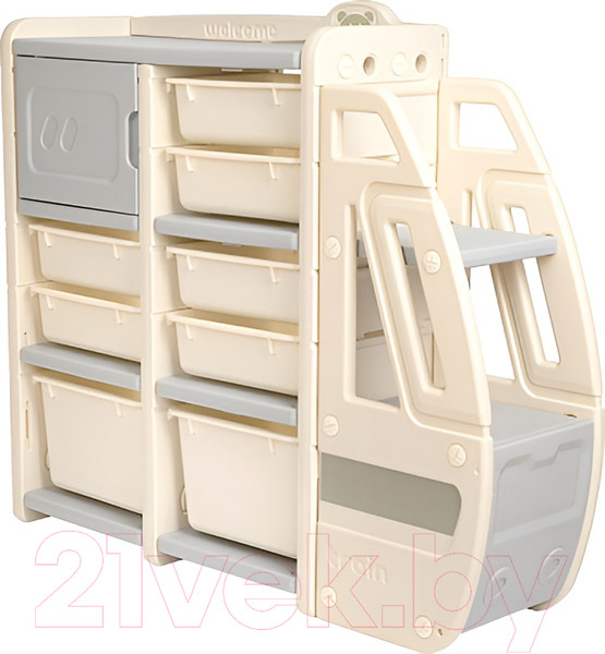 Изображение товара Стеллаж игровой Pituso Экспресс / YYT877 (серый/бежевый)