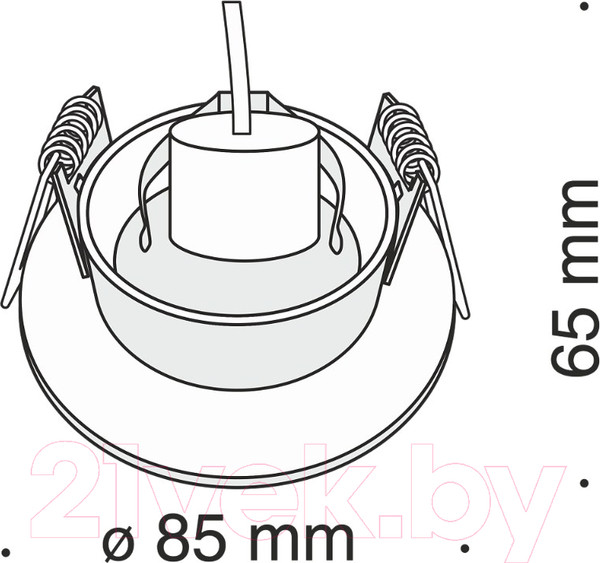 Изображение товара Точечный светильник Maytoni Slim DL027-2-01B
