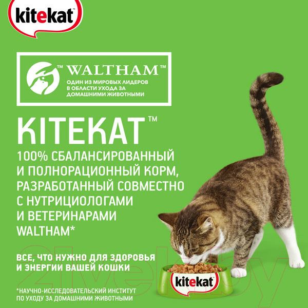 Изображение товара Влажный корм для кошек Kitekat С курицей в соусе (85г)