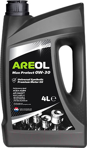 Изображение товара Моторное масло Areol Max Protect 0W30 / 0W30AR058 (4л)