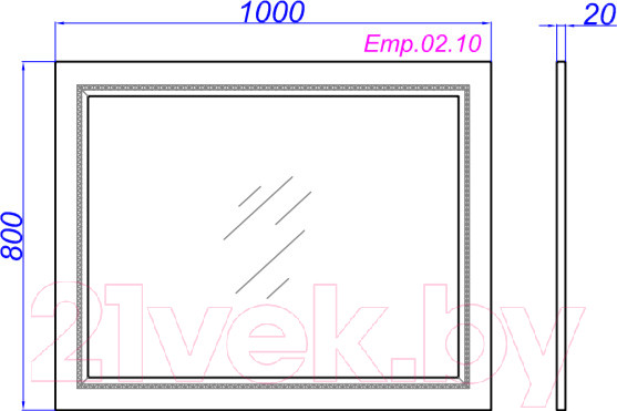 Изображение товара Зеркало Aqwella Империя / Emp.02.10/W
