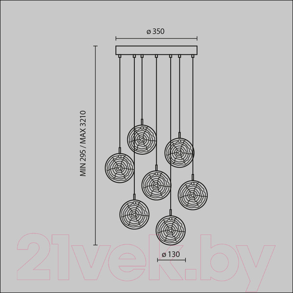 Изображение товара Люстра Maytoni Frozen MOD254PL-07BS
