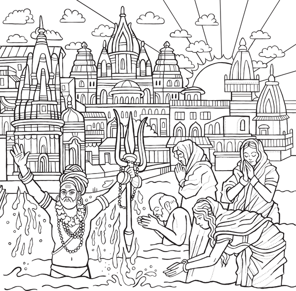 Изображение товара Раскраска-антистресс АСТ Ганеша, Кришна и другие герои индийского эпоса (Самарская Милана)