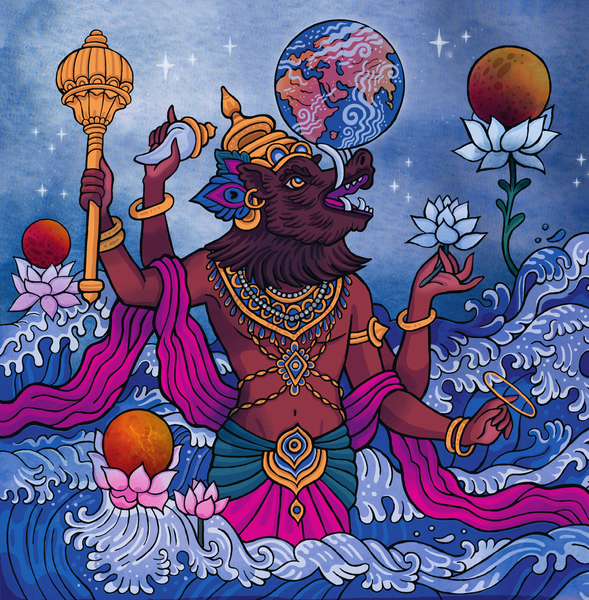 Изображение товара Раскраска-антистресс АСТ Ганеша, Кришна и другие герои индийского эпоса (Самарская Милана)