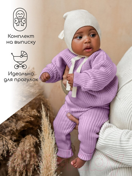 Изображение товара Джемпер для малышей Amarobaby Pure Love Buddy / AB-OD23-PLB26/42-74 (лиловый, р.74)