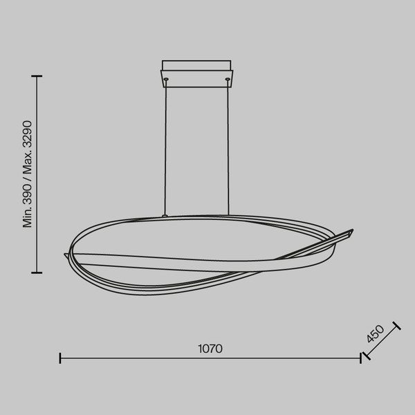 Изображение товара Потолочный светильник Maytoni Plons MOD283PL-L40BS3K