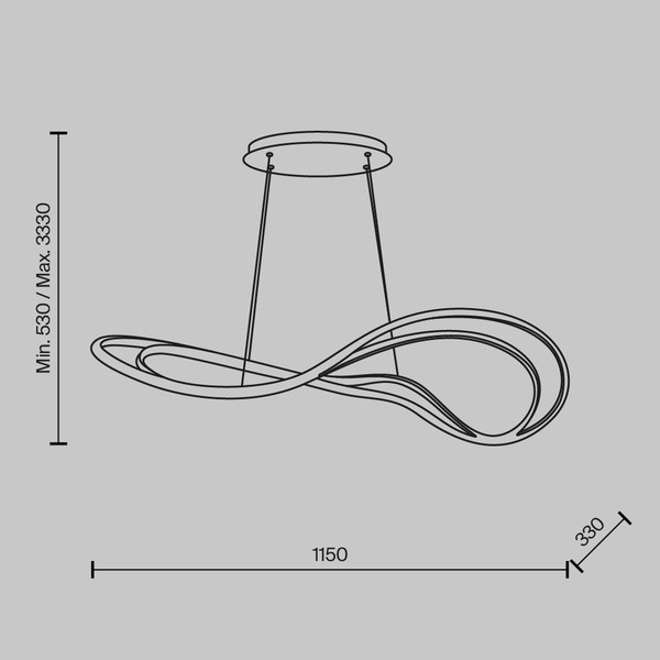 Изображение товара Потолочный светильник Maytoni Plons MOD283PL-L65BS3K