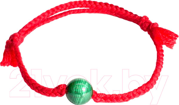 Изображение товара Браслет Wolves Красная нить с малахитом редким австралийским 40963