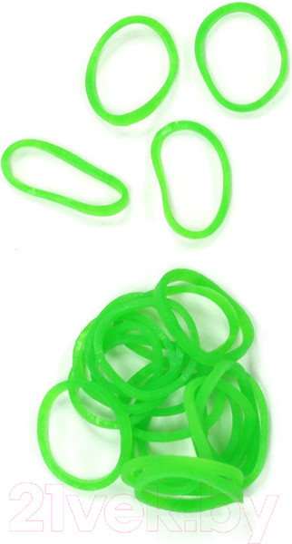 Изображение товара Набор для плетения Rainbow Loom Набор резинок / B0005 (зеленый лайм)