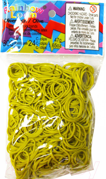 Изображение товара Набор для плетения Rainbow Loom Набор резинок / B0017 (оливковый)