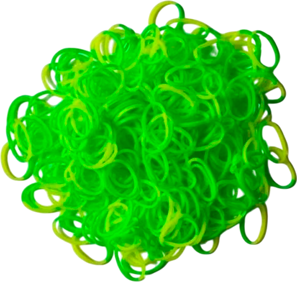 Изображение товара Набор для плетения Rainbow Loom Набор резинок / B0045 (желтый/зеленый)