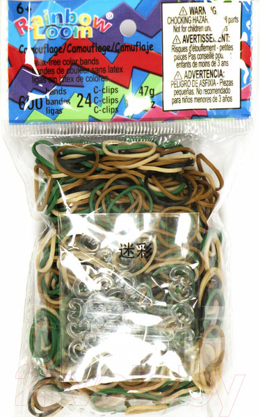 Изображение товара Набор для плетения Rainbow Loom Набор резинок / B0074(512) (камуфляж)
