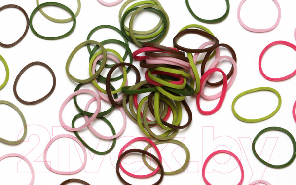 Изображение товара Набор для плетения Rainbow Loom Набор резинок / B0080 (розовый камуфляж)