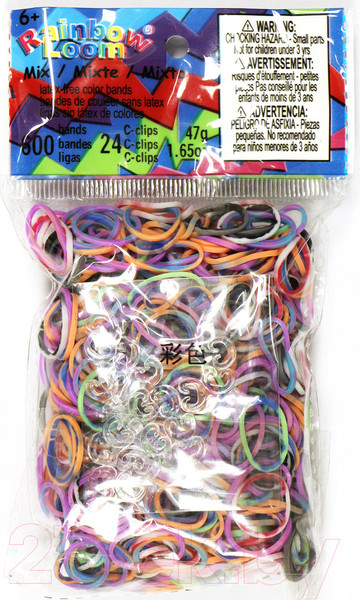 Изображение товара Набор для плетения Rainbow Loom Набор резинок / B0081 (ассорти)