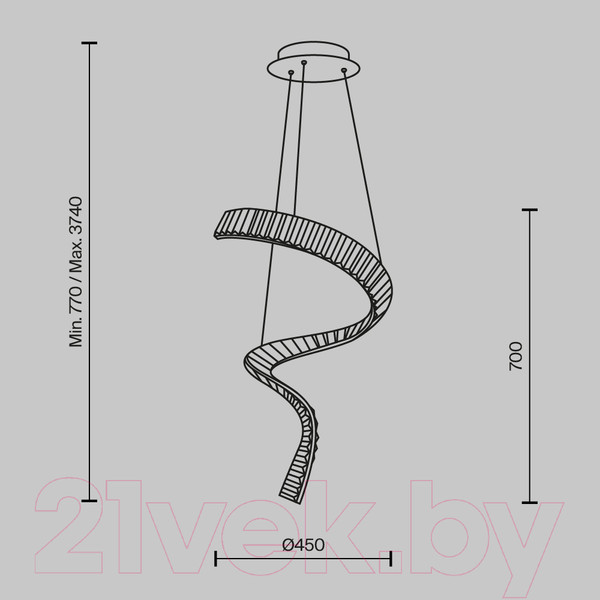 Изображение товара Потолочный светильник Maytoni Krone P097PL-L48BS3K