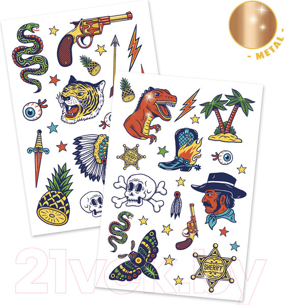 Изображение товара Набор временных татуировок Djeco Бэнг Бэнг / 09577