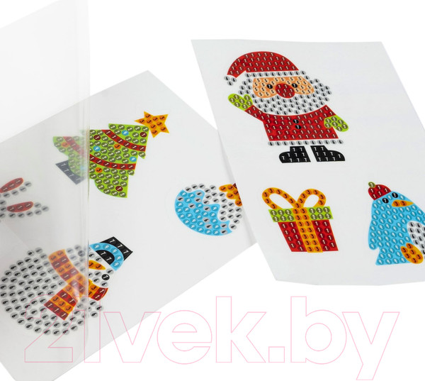 Изображение товара Набор алмазной вышивки Bondibon Наклейки С Новым Годом! / ВВ5986