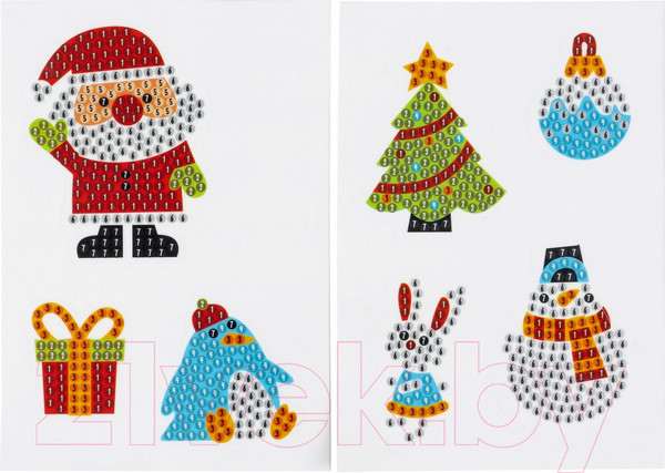 Изображение товара Набор алмазной вышивки Bondibon Наклейки С Новым Годом! / ВВ5986