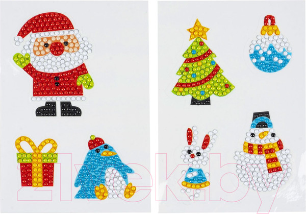 Изображение товара Набор алмазной вышивки Bondibon Наклейки С Новым Годом! / ВВ5986