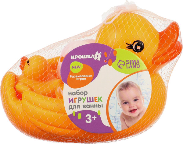 Изображение товара Набор игрушек для ванной Крошка Я Мыльница: Уточка с детишками / 9936716