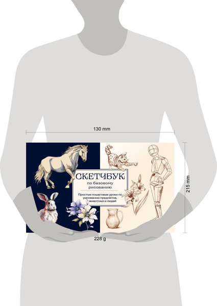 Изображение товара Книга Бомбора Скетчбук по базовому рисованию, мягкая обложка (Николаева Анна)