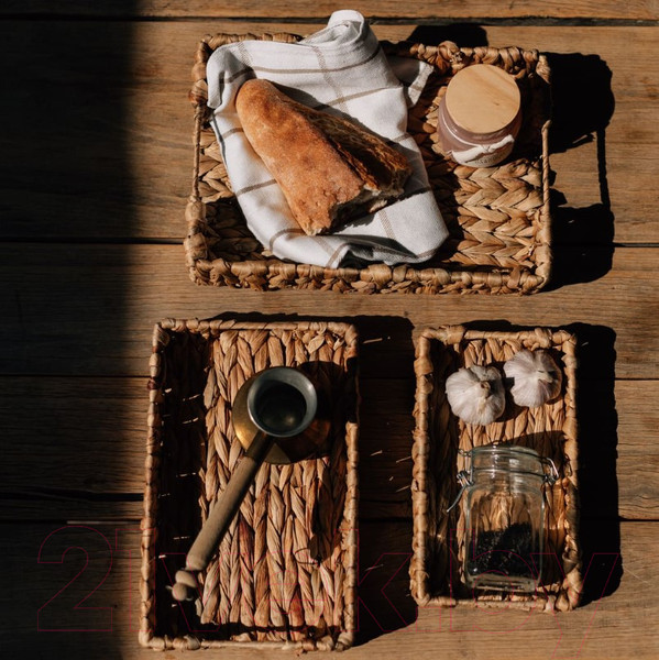 Изображение товара Поднос Natural House Золотистый колос 280x180x50 / Shan-11 (песочный)