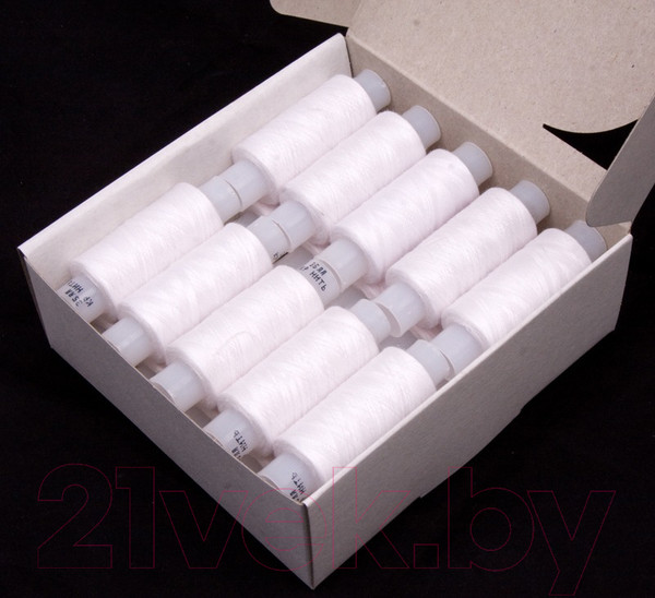 Изображение товара Набор швейных ниток Красная нить 45ЛЛ (200м, белый)