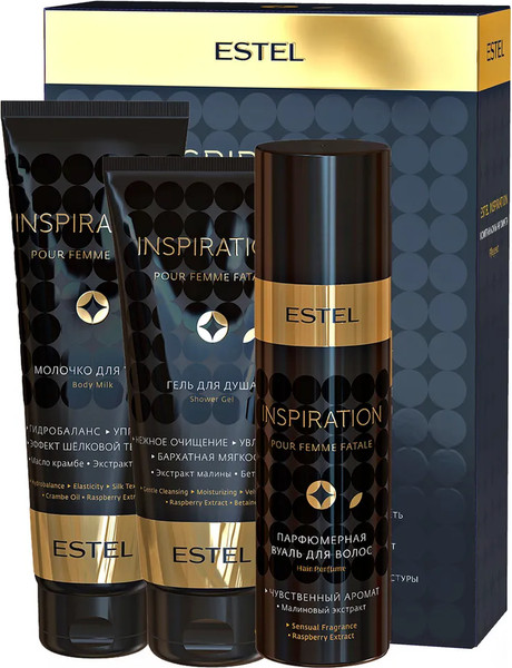 Изображение товара Набор косметики для тела Estel Inspiration Спрей+Гель д/д+Молочко (100мл+200мл+150мл)