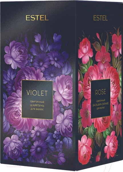 Изображение товара Набор косметики для тела и волос Estel Violet Rose Vert Шампунь+Бальзам+Молочко для тела (250мл+200мл+150мл)