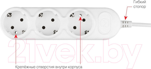 Изображение товара Удлинитель Power Cube PC-3B-5M (5м, 3 розетки)