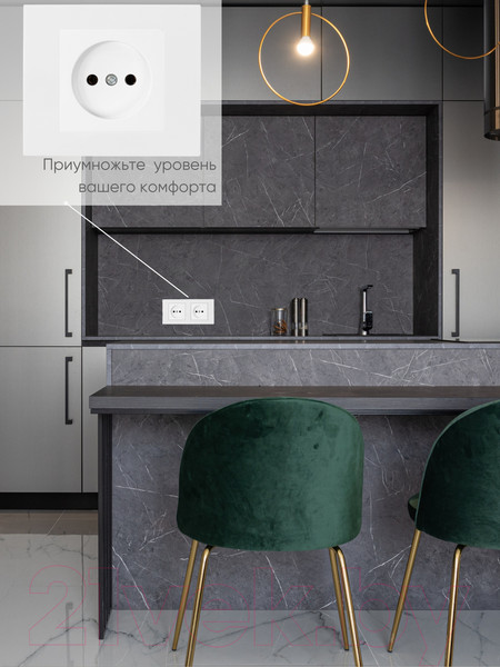 Изображение товара Рамка для выключателей и розеток Ovivo Grano 400-010000-226 (белый)