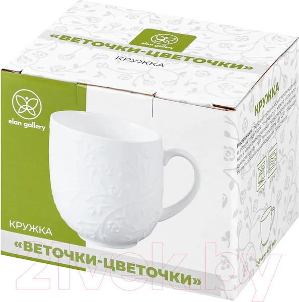 Изображение товара Чашка Elan Gallery Веточки-цветочки / 630057 