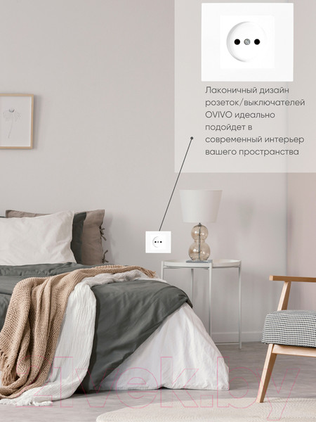 Изображение товара Розетка Ovivo 600-000301-215 (белый)