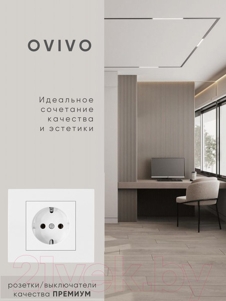 Изображение товара Розетка Ovivo 600-000301-217 (белый)
