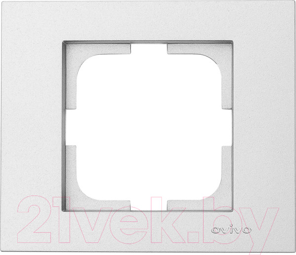 Изображение товара Рамка для выключателей и розеток Ovivo Grano 400-100000-096 (серебристый)