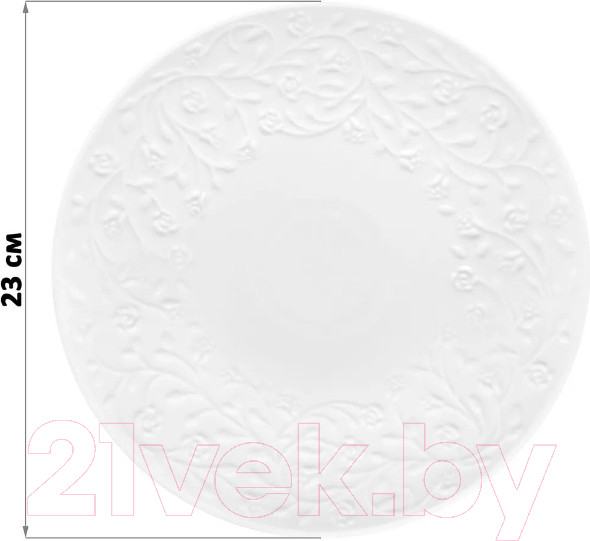 Изображение товара Набор тарелок Elan Gallery Веточки-цветочки / 630078