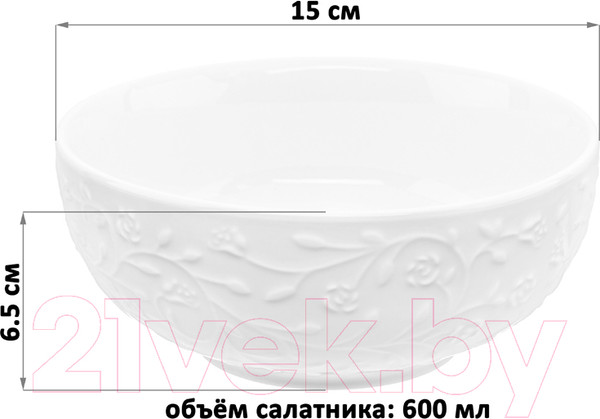 Изображение товара Набор салатников Elan Gallery Веточки-цветочки / 630072