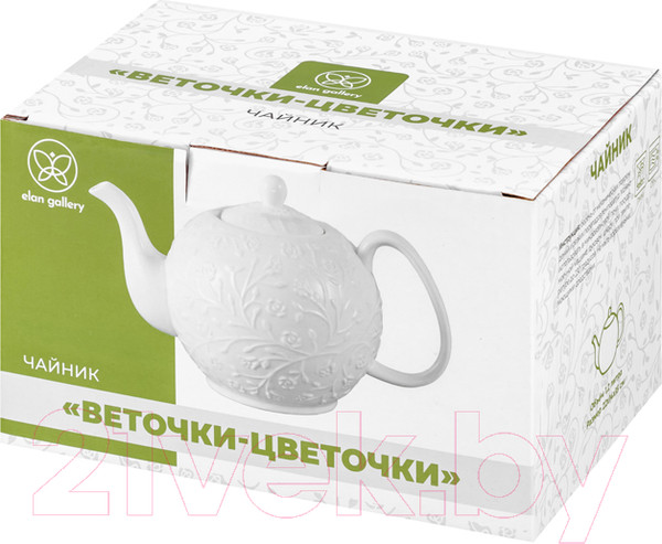 Изображение товара Заварочный чайник Elan Gallery Веточки-цветочки / 630062