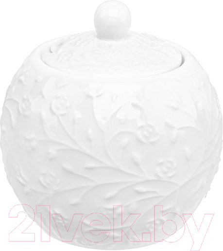 Изображение товара Сахарница Elan Gallery Веточки-цветочки / 630064  (с ложкой)