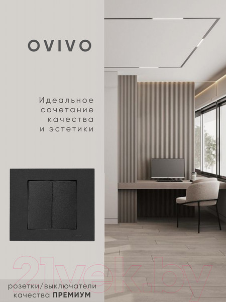 Изображение товара Выключатель Ovivo 600-000217-202 (черный)