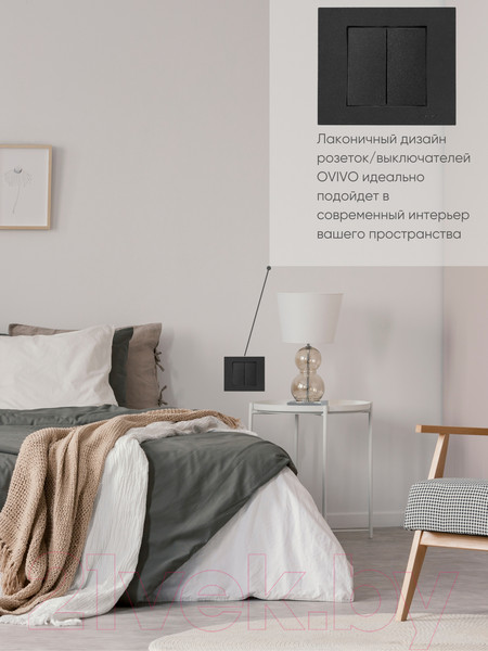 Изображение товара Выключатель Ovivo 600-000217-202 (черный)